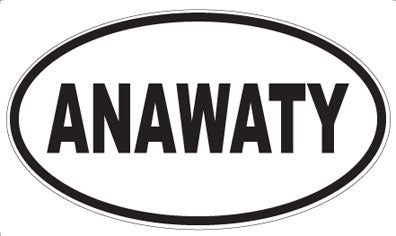 ANAWATY - Oval Sticker