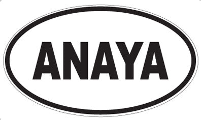 ANAYA - Oval Sticker