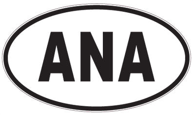 ANA - 3 Letter Initials Oval Magnet