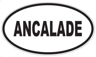 ANCALADE - Oval Sticker