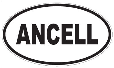 ANCELL - Oval Sticker