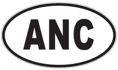 ANC - 3 Letter Initials Oval Magnet