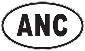 ANC - 3 Letter Initials Oval Sticker