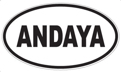 ANDAYA - Oval Sticker