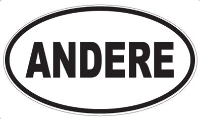 ANDERE - Oval Magnet