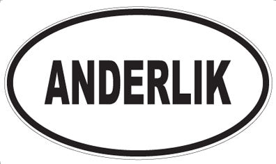 ANDERLIK - Oval Sticker