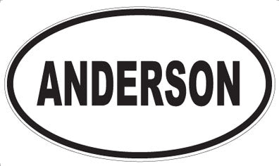 ANDERSON - Oval Magnet