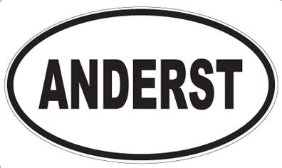 ANDERST - Oval Sticker