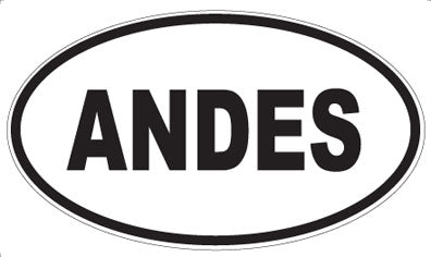 ANDES - Oval Sticker