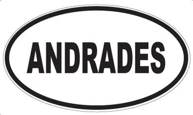 ANDRADES - Oval Sticker