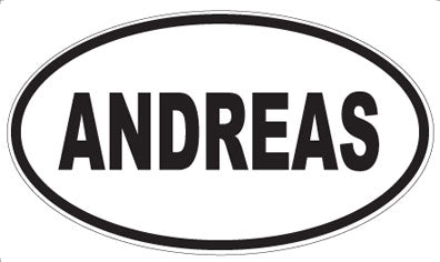 ANDREAS - Oval Sticker