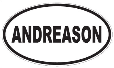 ANDREASON - Oval Magnet