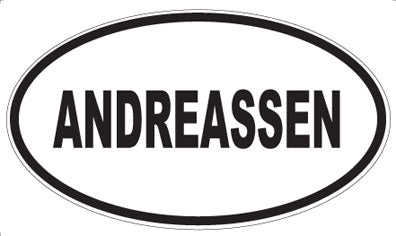 ANDREASSEN - Oval Sticker