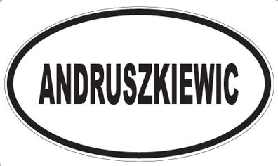 ANDRUSZKIEWIC - Oval Sticker