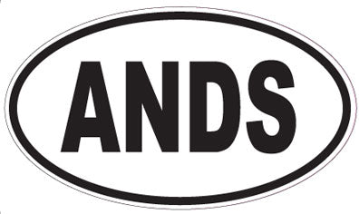 ANDS - Oval Sticker