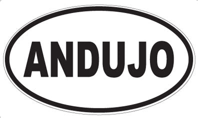 ANDUJO - Oval Sticker