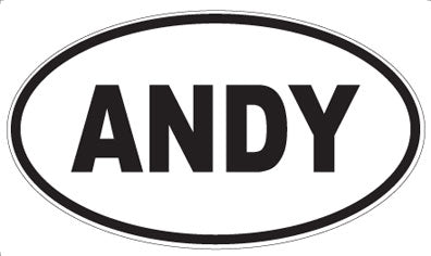ANDY - Oval Sticker