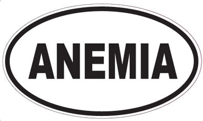 ANEMIA - Oval Sticker