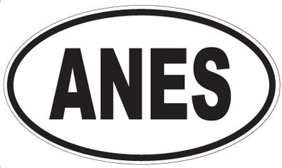 ANES - Oval Sticker