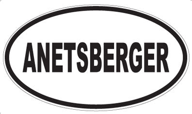 ANETSBERGER - Oval Sticker