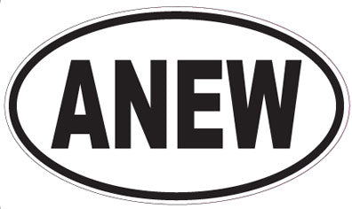 ANEW - Oval Sticker