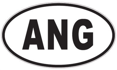 ANG - 3 Letter Initials Oval Sticker