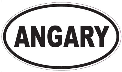 ANGARY - Oval Sticker