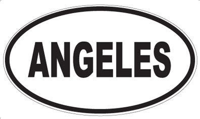 ANGELES - Oval Magnet