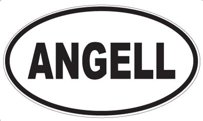 ANGELL - Oval Magnet