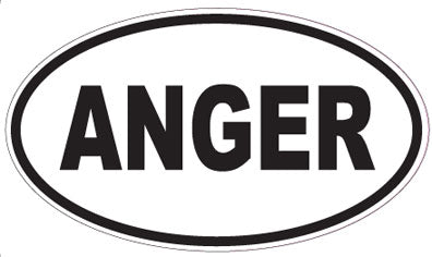 ANGER - Oval Magnet