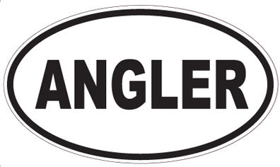 ANGLER - Oval Sticker