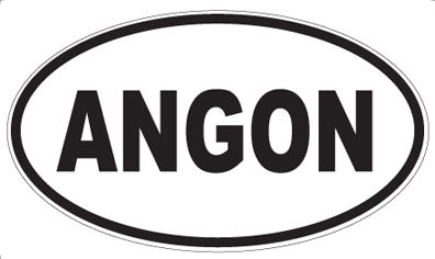 ANGON - Oval Sticker
