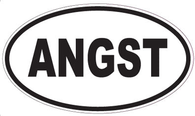 ANGST - Oval Sticker