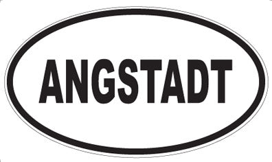 ANGSTADT - Oval Magnet