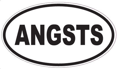 ANGSTS - Oval Sticker