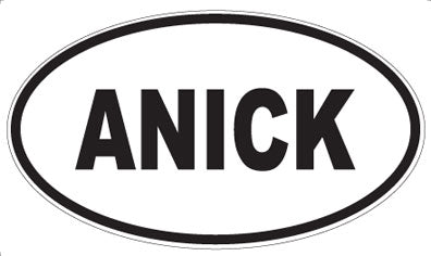 ANICK - Oval Sticker
