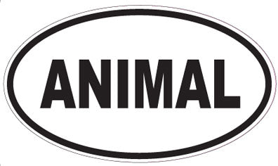 ANIMAL - Oval Sticker