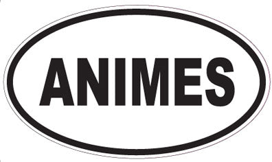ANIMES - Oval Sticker
