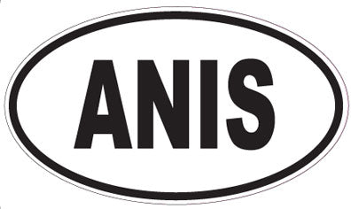 ANIS - Oval Sticker