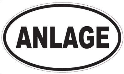 ANLAGE - Oval Sticker