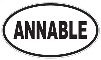 ANNABLE - Oval Sticker