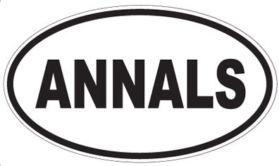 ANNALS - Oval Sticker