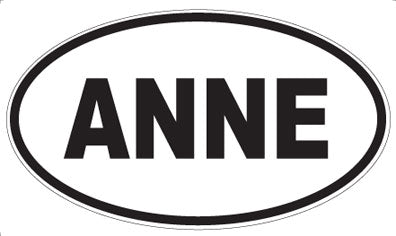 ANNE - Oval Sticker