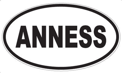 ANNESS - Oval Sticker
