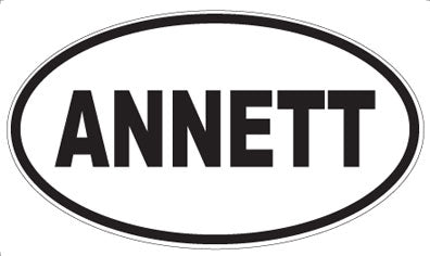 ANNETT - Oval Sticker