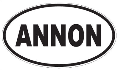 ANNON - Oval Sticker