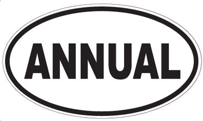ANNUAL - Oval Sticker