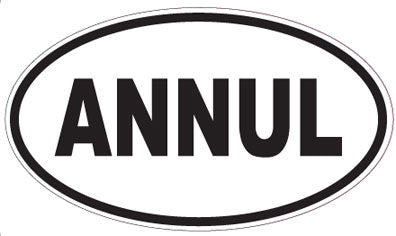 ANNUL - Oval Sticker