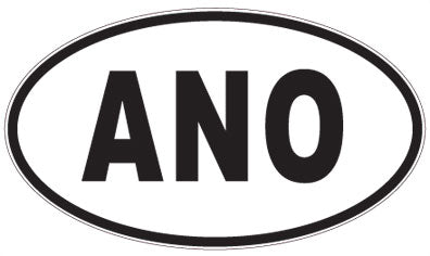 ANO - 3 Letter Initials Oval Sticker