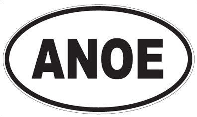 ANOE - Oval Sticker